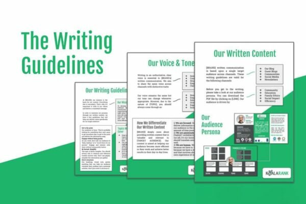 sleek view of writing guidelines template
